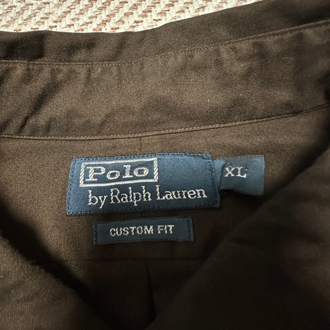 POLO RALPH LAUREN oxford shirt darkbrown 상품이미지4