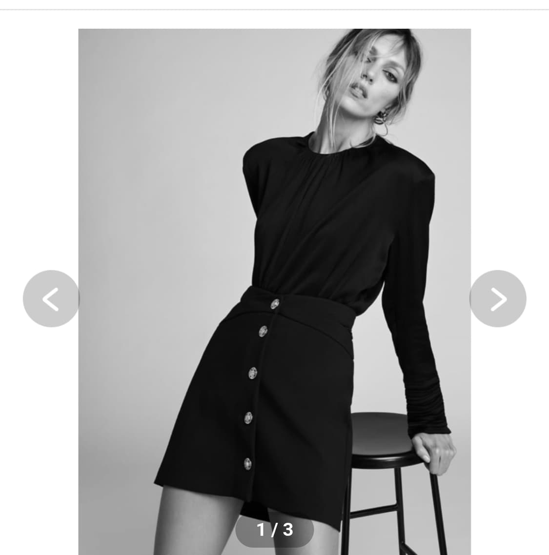 자라 큐빅 버튼 미니스커트 미사용품  상품이미지1
