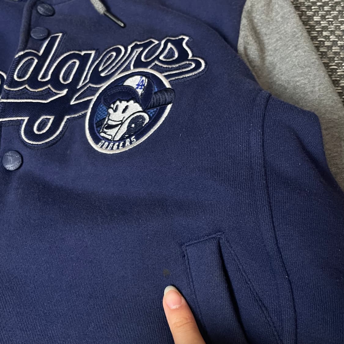 MLB LA 다저스 네이비 후드 야구점퍼 90 상품이미지5
