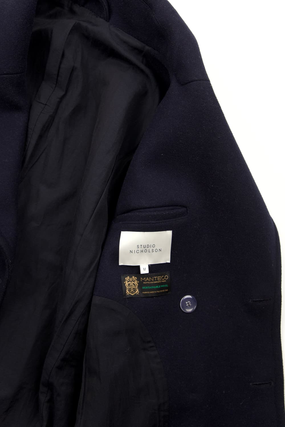 Studio Nicholson 켄튼 울 멜튼 피코트 다크네이비 상품이미지6