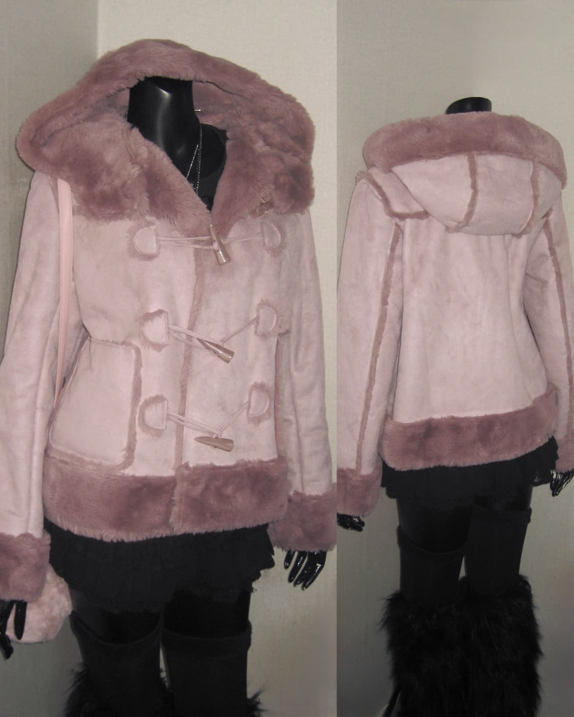 핑크 퍼 떡볶이 코트 퍼자켓 아우터 히메갸루 떡코 상품이미지1