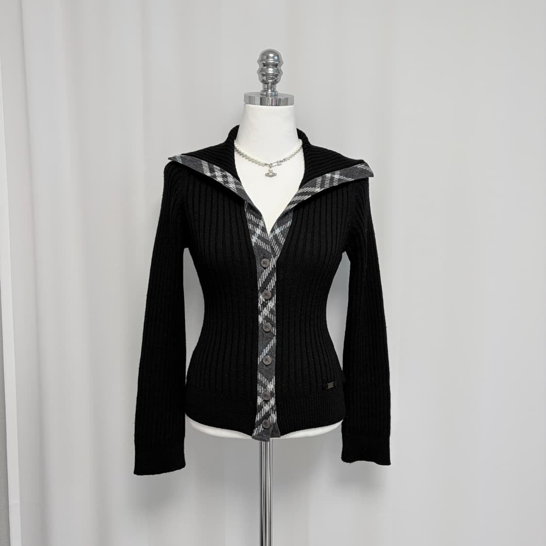 버버리 숄 카라 울 가디건 상품이미지1