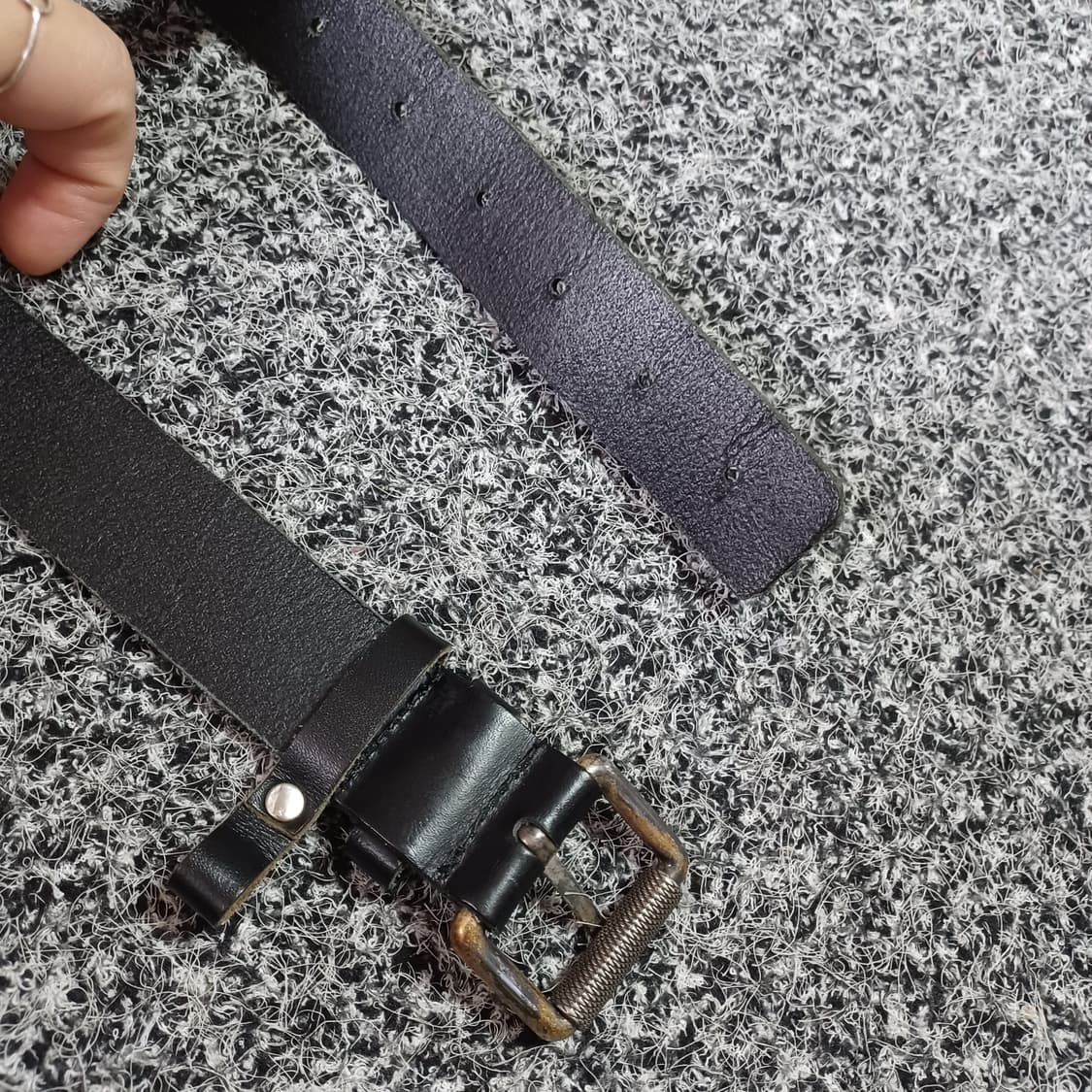 빈티지 가죽 벨트 블랙  상품이미지2
