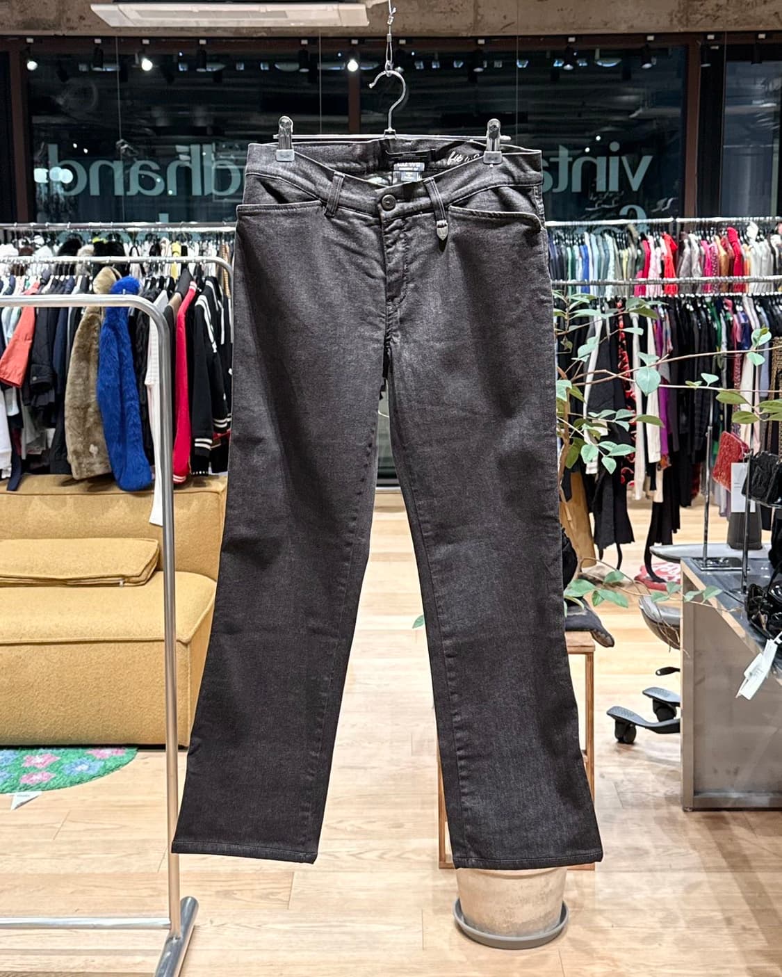 막스마라 위캔드 브라운 데님 부츠컷 팬츠  상품이미지1