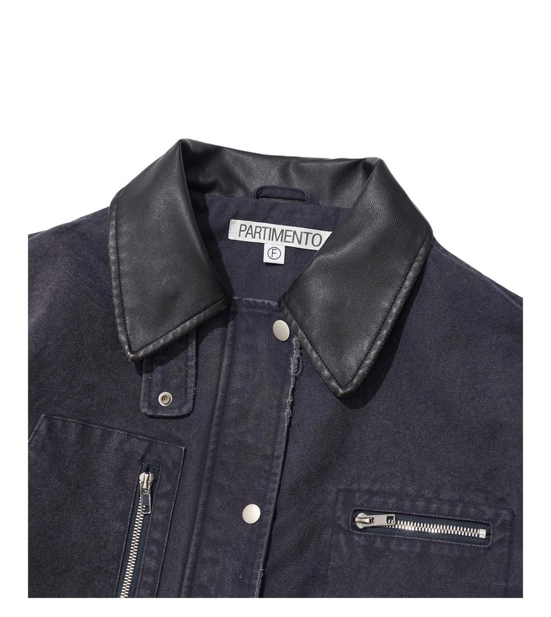 파르티멘토 우먼 워시드 데미지 코어 코트 차콜  상품이미지7