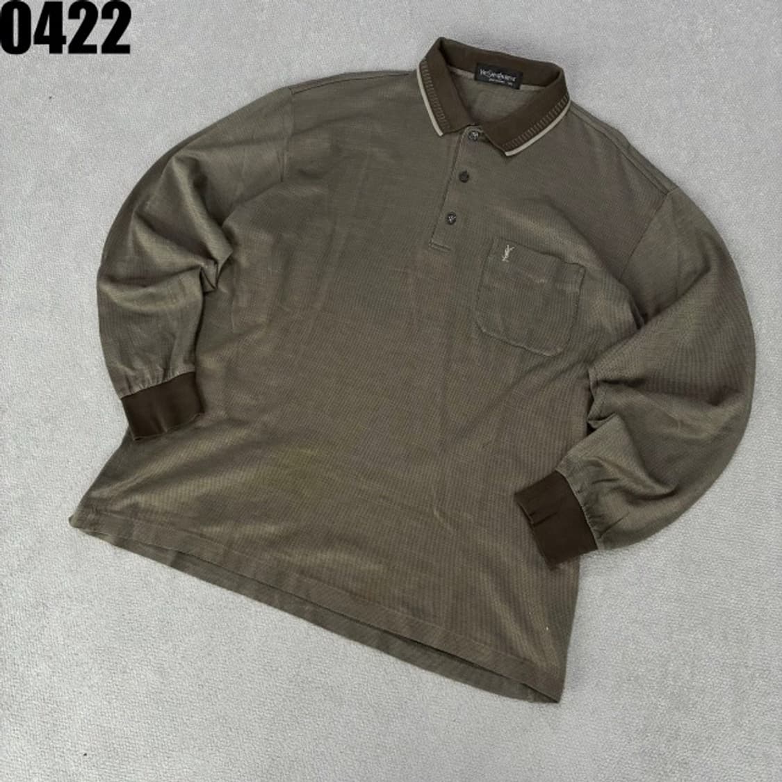 입생로랑 빈티지 긴팔 폴로 셔츠 Xl 상품이미지1