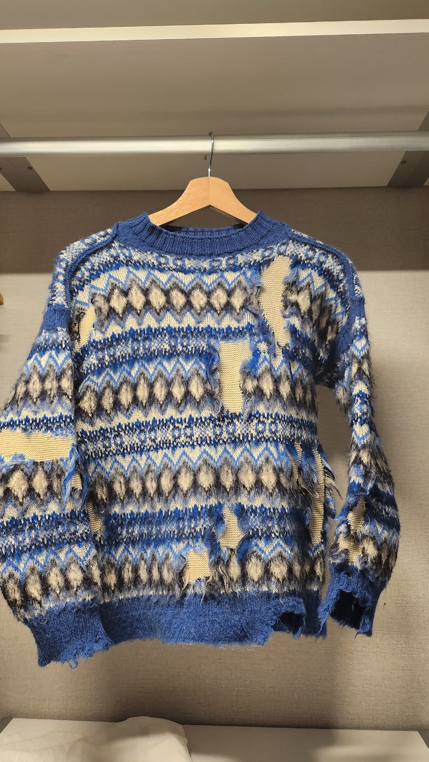메종 마르지엘라 Fair Isle distressed jumper(S) 상품이미지1