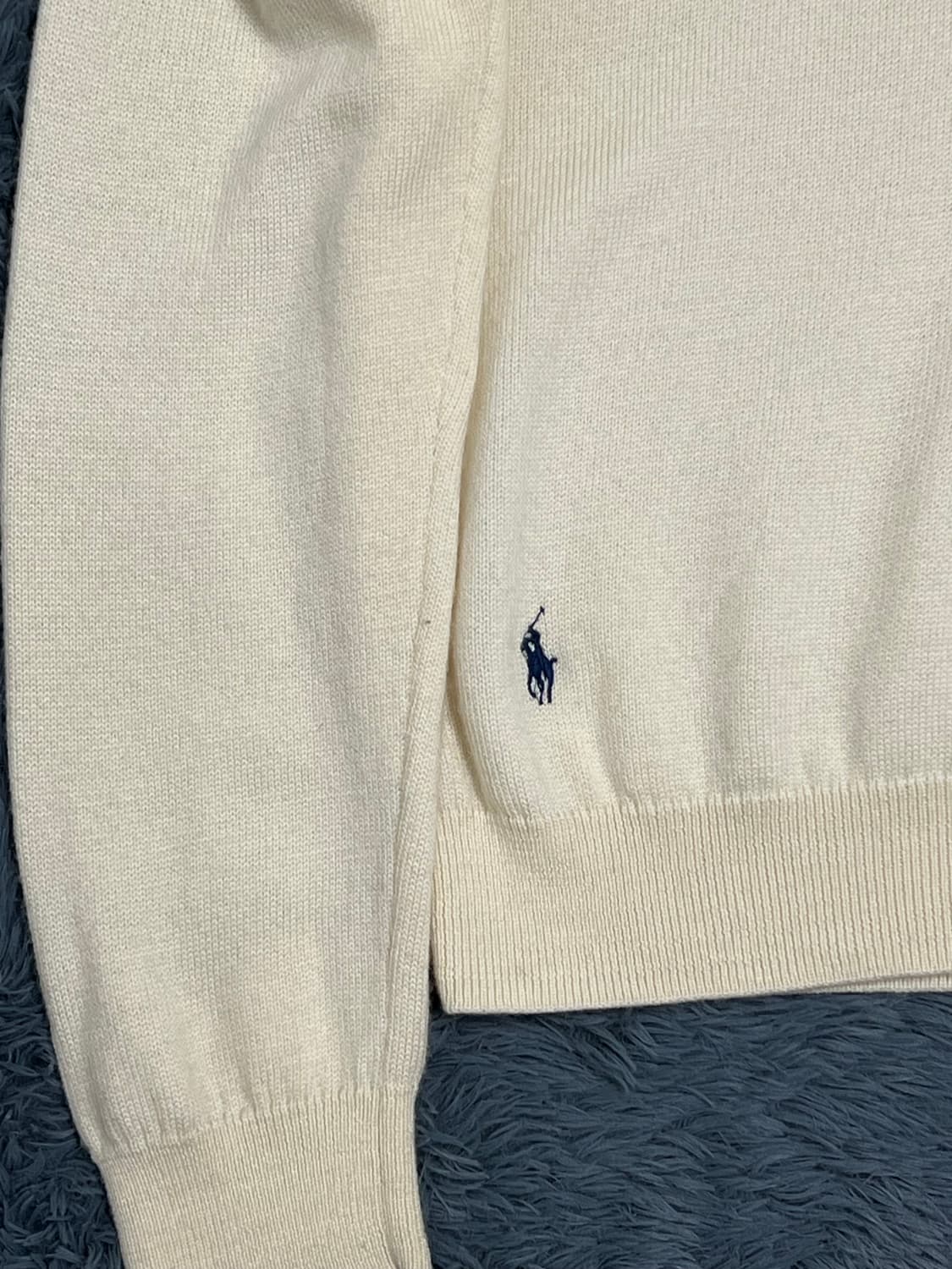 (정품) 폴로랄프로렌 최신형 아이보리 헨리넥 니트 XL 상품이미지3