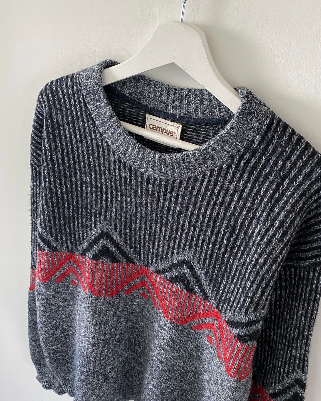80s 빈티지 CAMPUS 울 니트 스웨터 상품이미지3