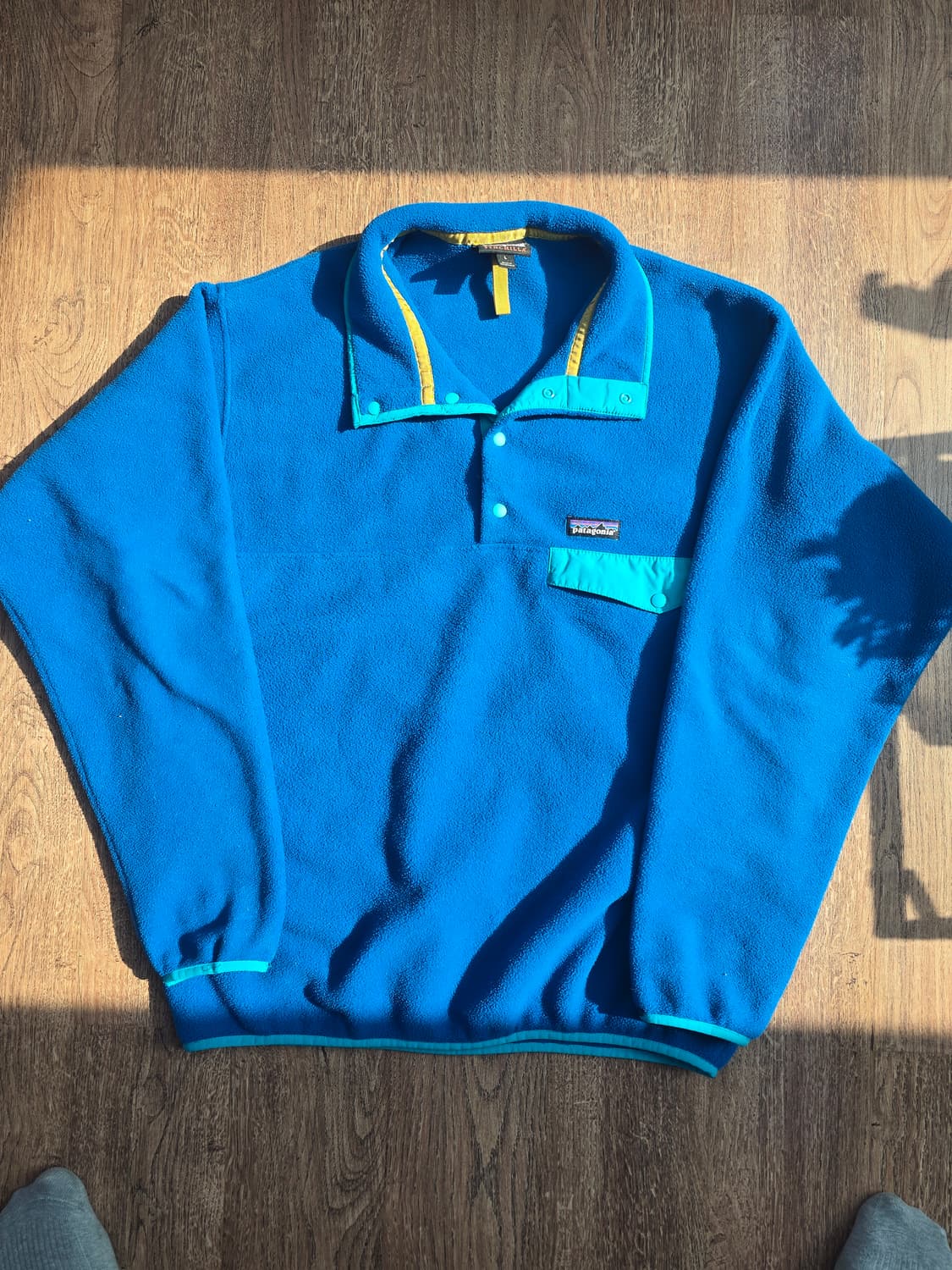 파타고니아 신칠라 스냅티 블루/스카이블루 L 라이트웨이트 상품이미지2