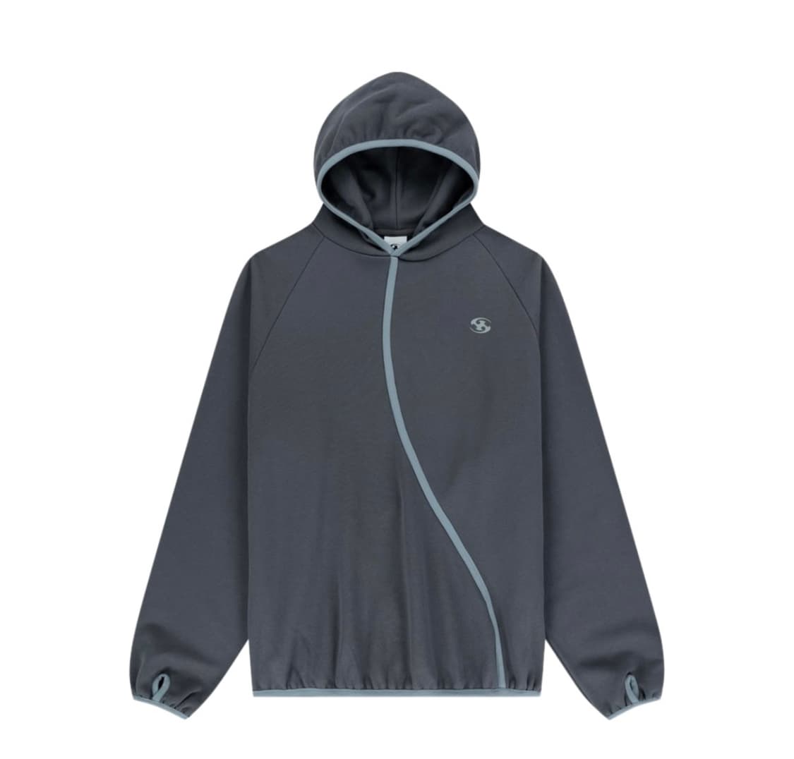 (1) 산산기어 테이프드 후드티 애쉬차콜 상품이미지1