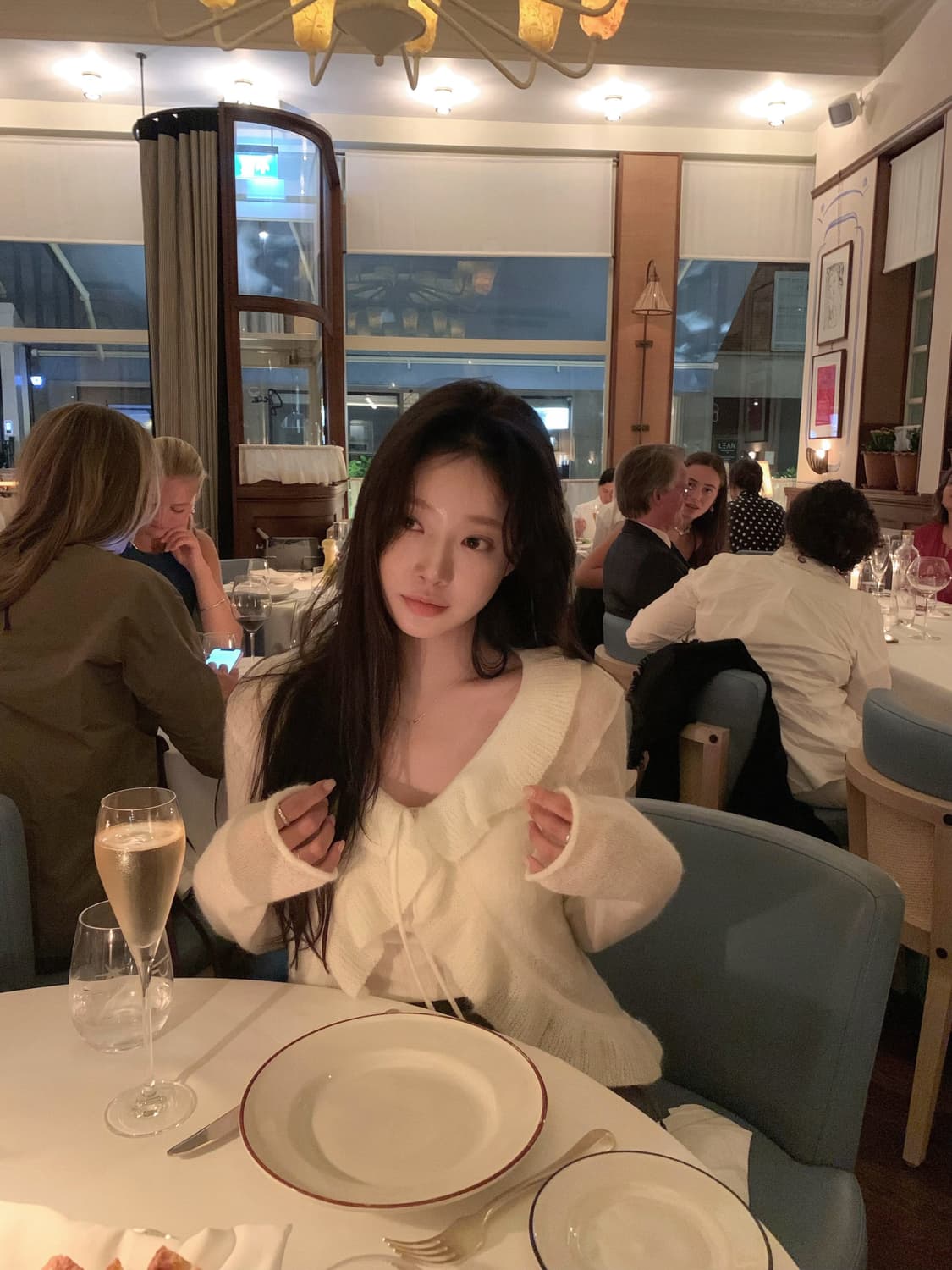 리즈 leeds Senne 러플 가디건(ivory) 상품이미지2