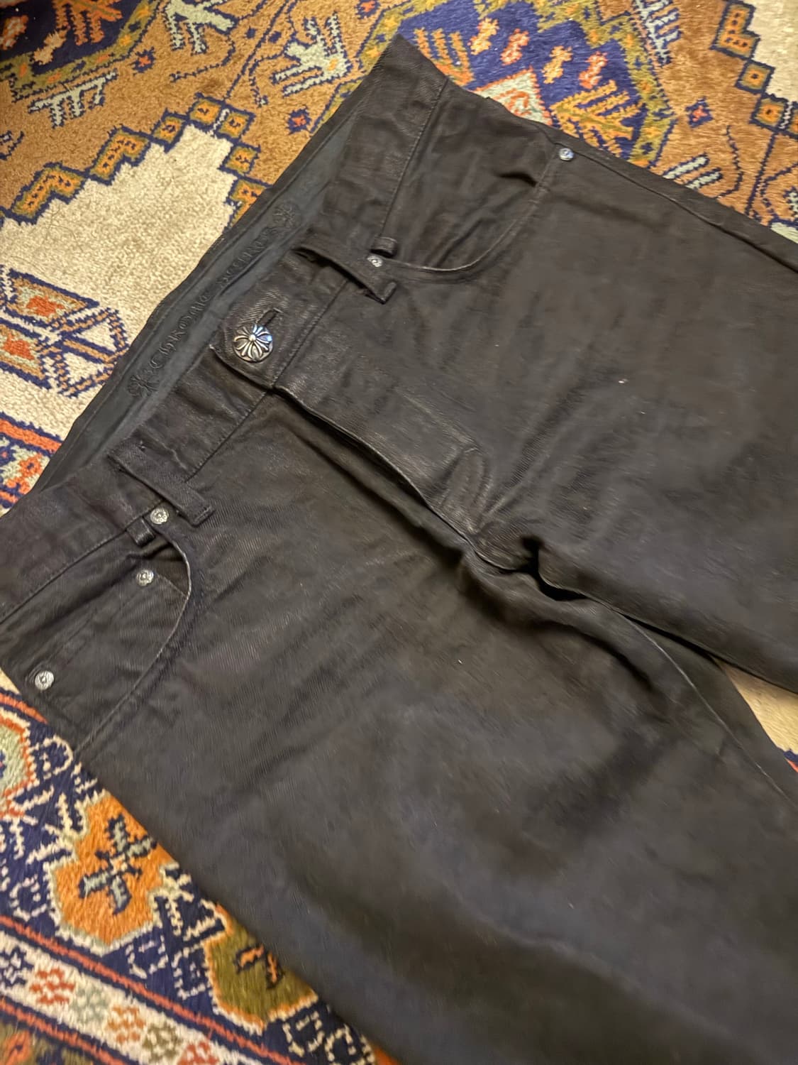 크롬하츠 데님 블랙진 상품이미지2