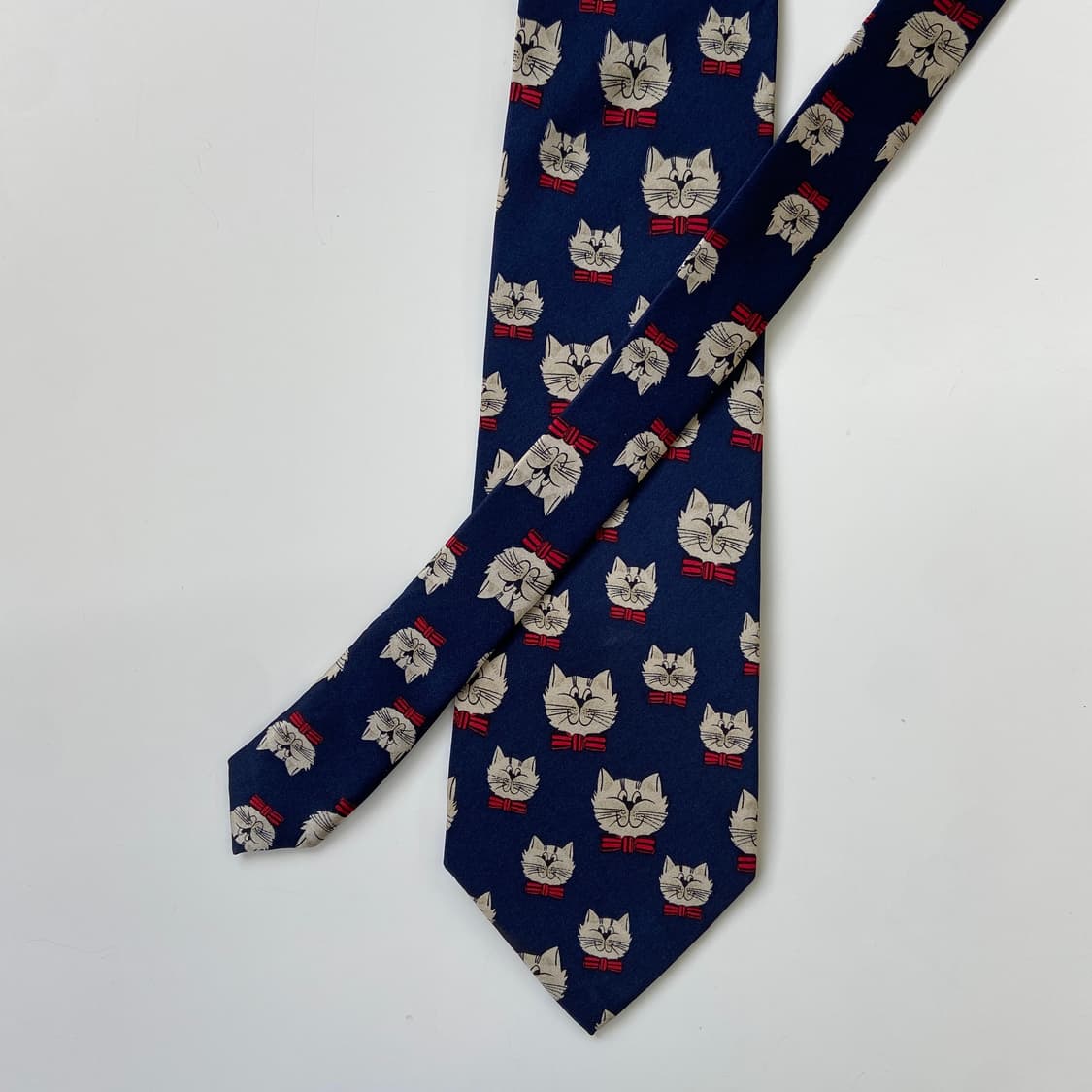 고양이 캐릭터 실크넥타이 상품이미지1