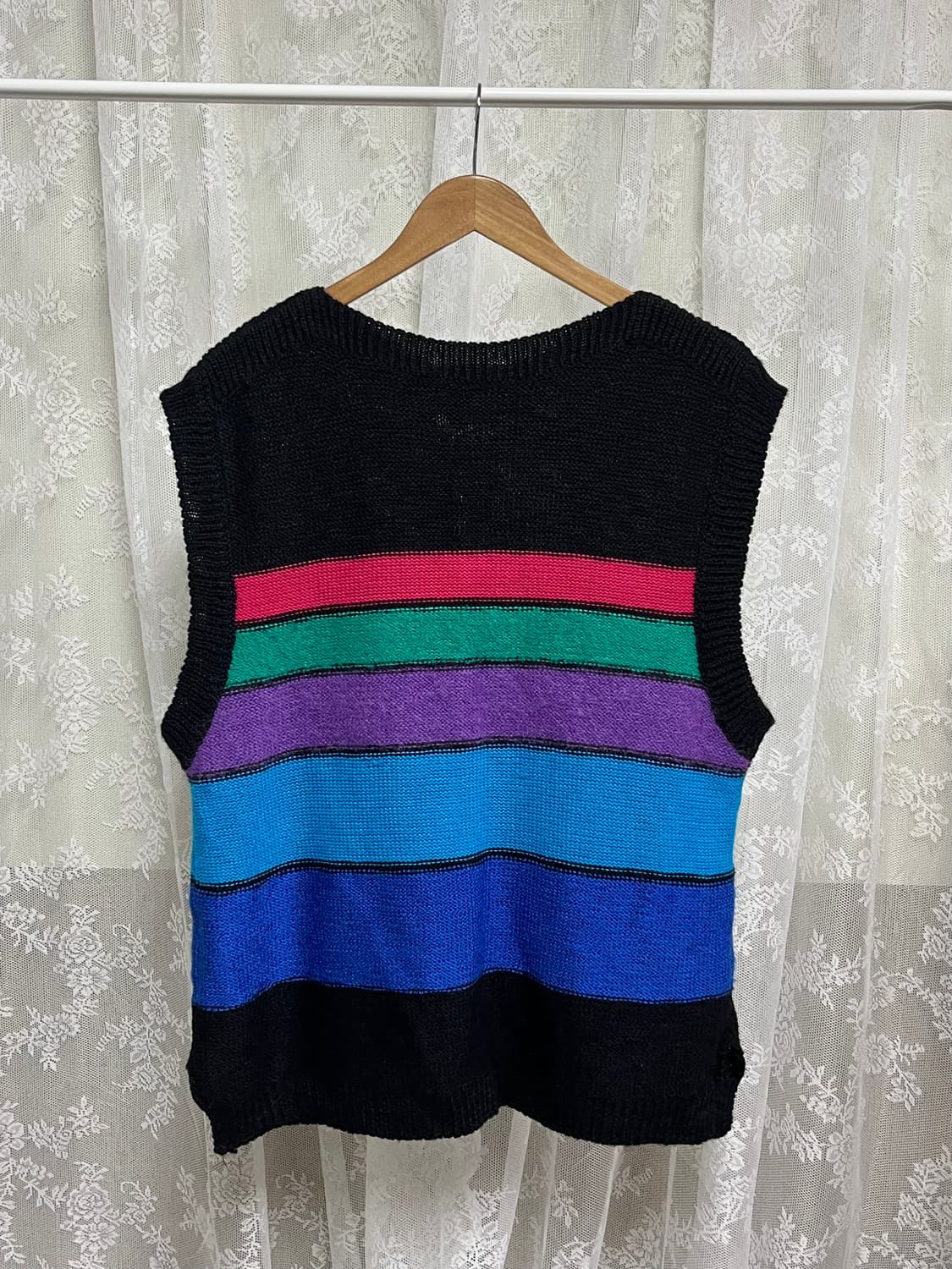 L) 앤더슨벨 무지개 니트 베스트 상품이미지2