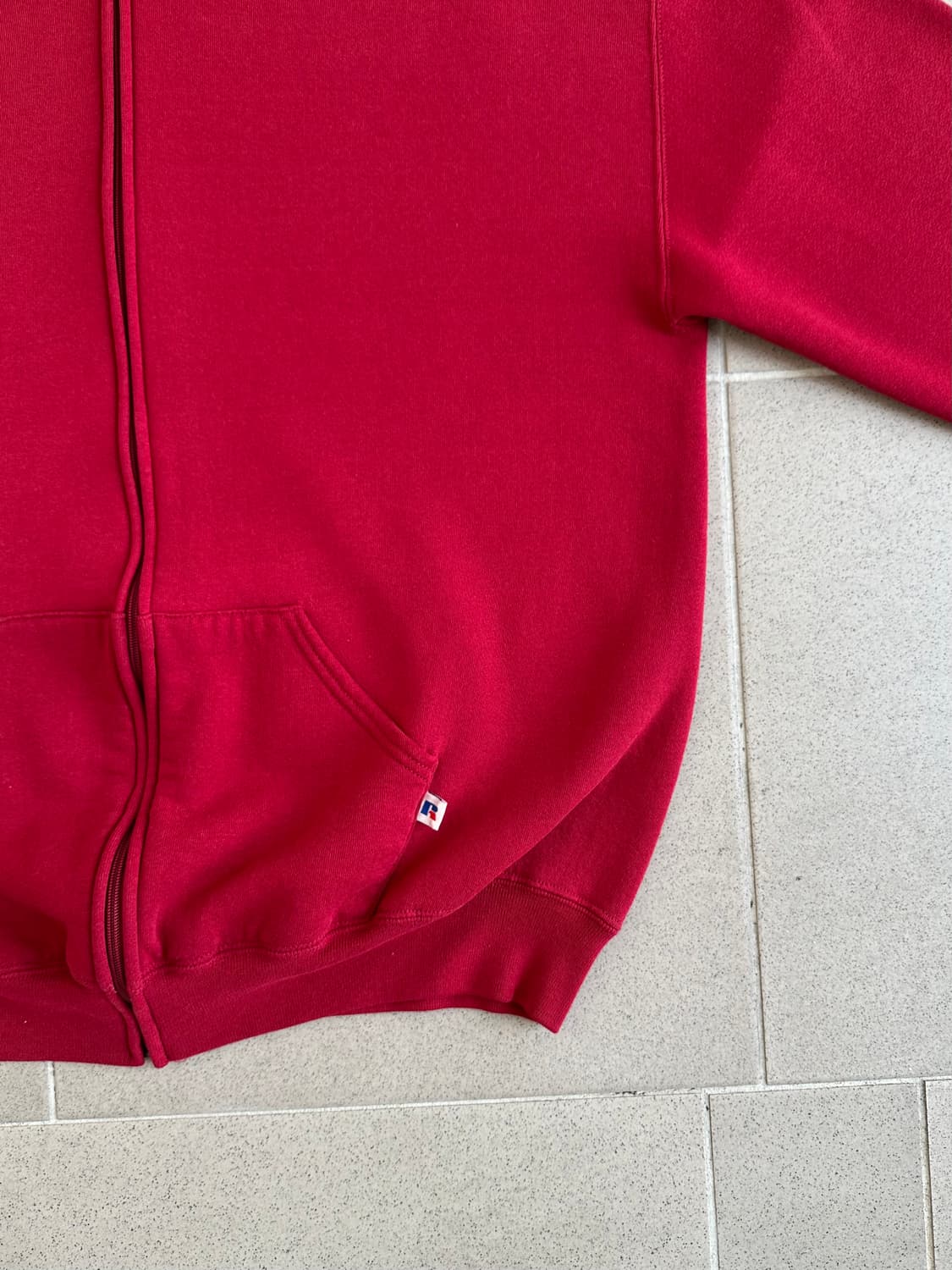 90s 빈티지 러셀 후드집업 레드 XL USA 상품이미지3