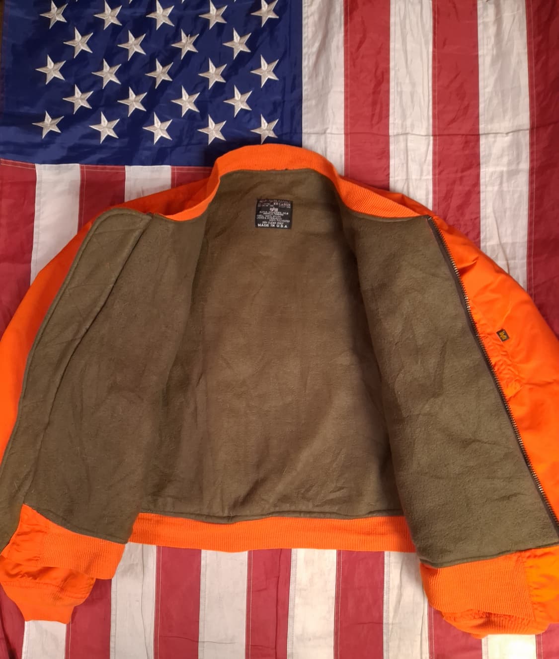 오리지날 90's 미국제조 알파사 MA-1 항공자켓 상품이미지10