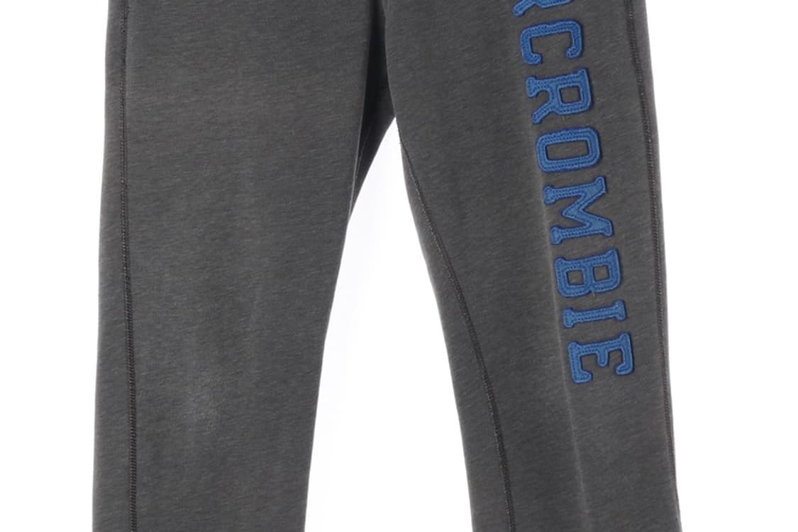 아베크롬비 빅로고 자수 기모 조거 팬츠 다크그레이 S 상품이미지4