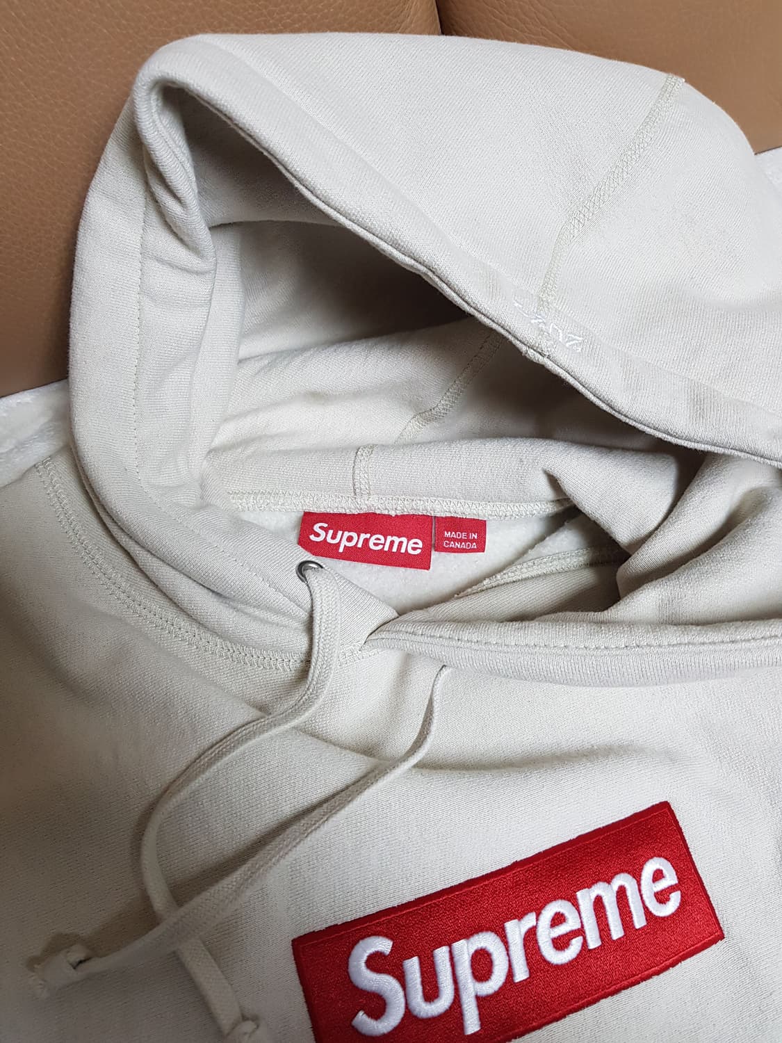 슈프림 박스로고 후드 티셔츠 스톤 24FW 상품이미지7