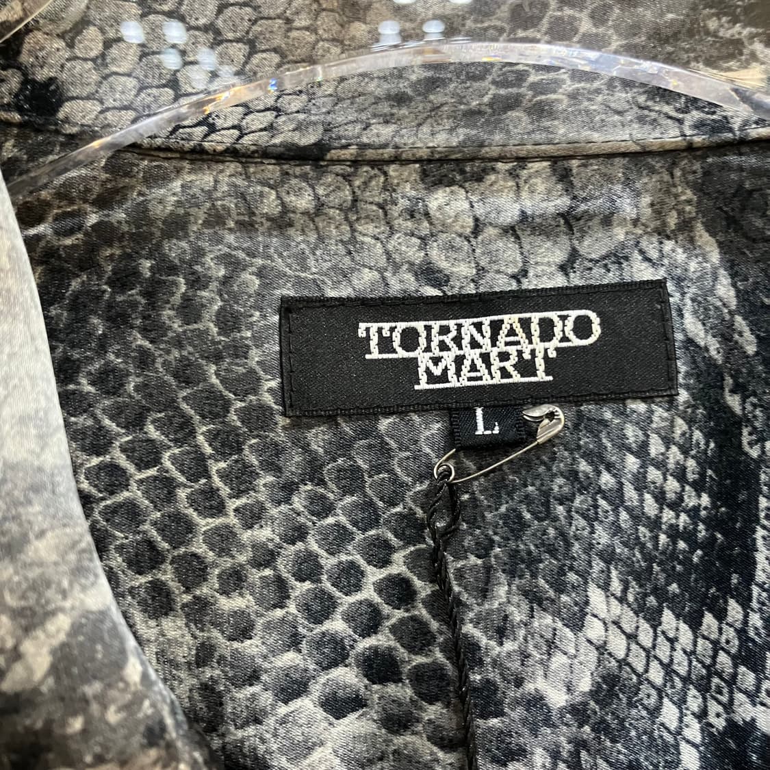 토네이도 마트 파이톤 뱀피 셔츠 L 상품이미지2