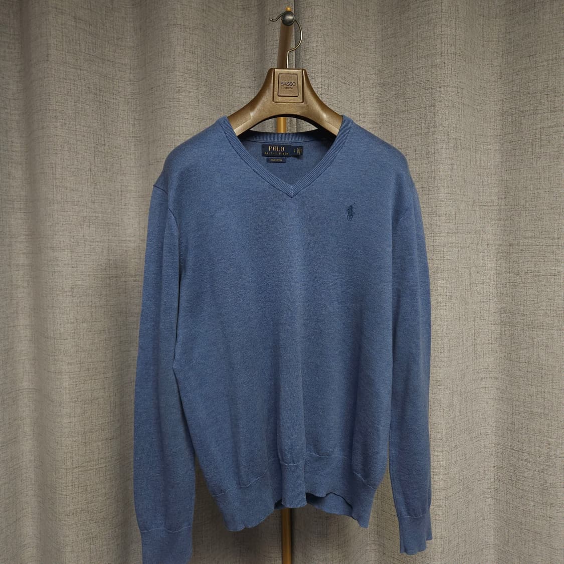 95-100 ) 폴로 랄프로렌 남성 브이넥 니트 블루 상품이미지2