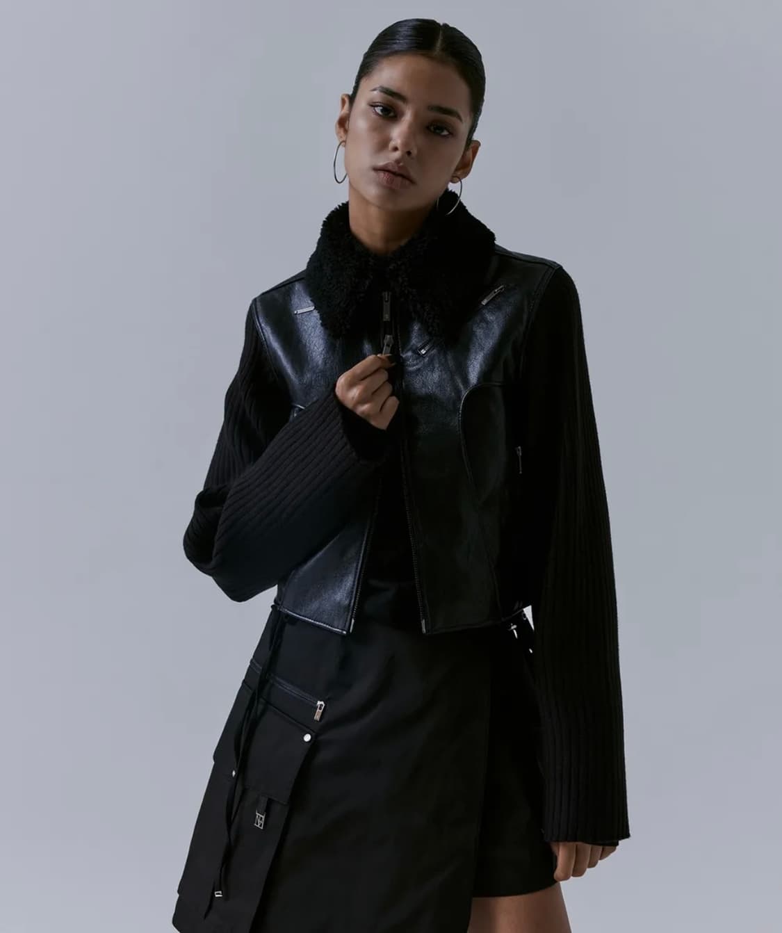 트리밍버드 2-way Collar Knit Sleeve Vintage L 상품이미지1