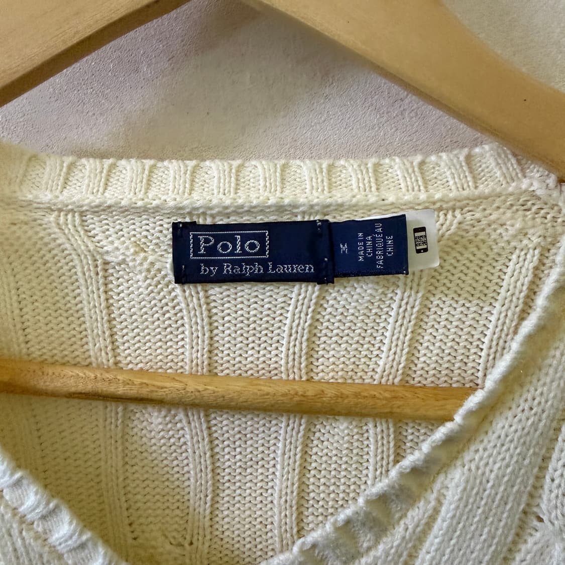 폴로 랄프로렌 브이넥 코튼 스웨터니트 M(55정도) 상품이미지4