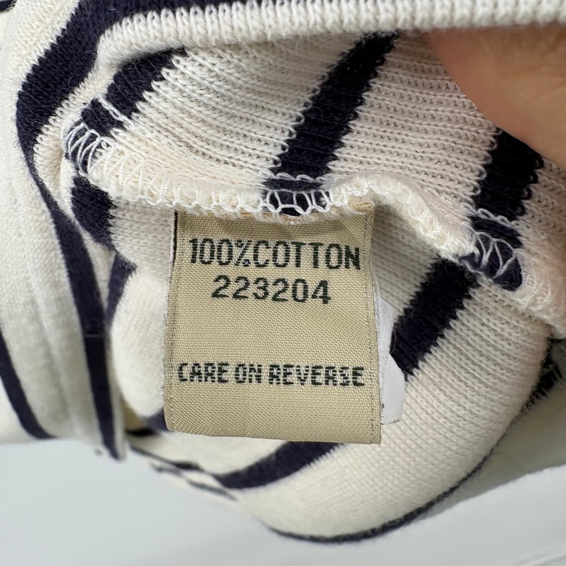 엘엘빈 아/검 스트라이프 하프넥 니트 여xl 상품이미지6