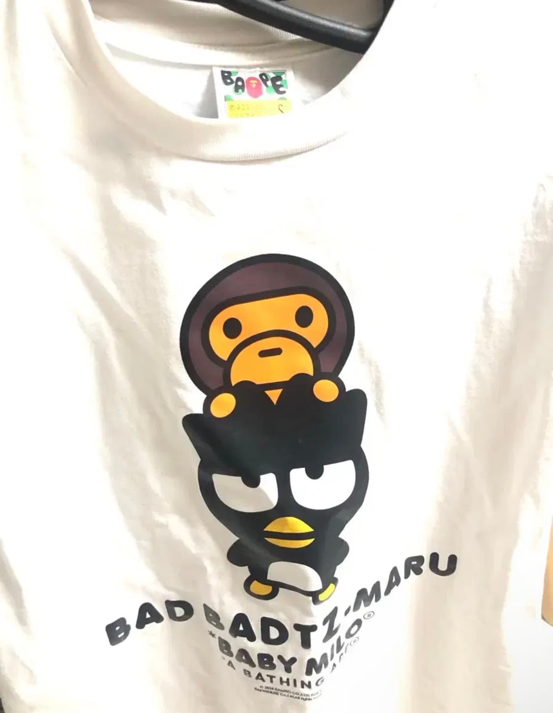 베이프 배드바츠마루 베이비마일로 산리오 반팔 티셔츠 상품이미지2