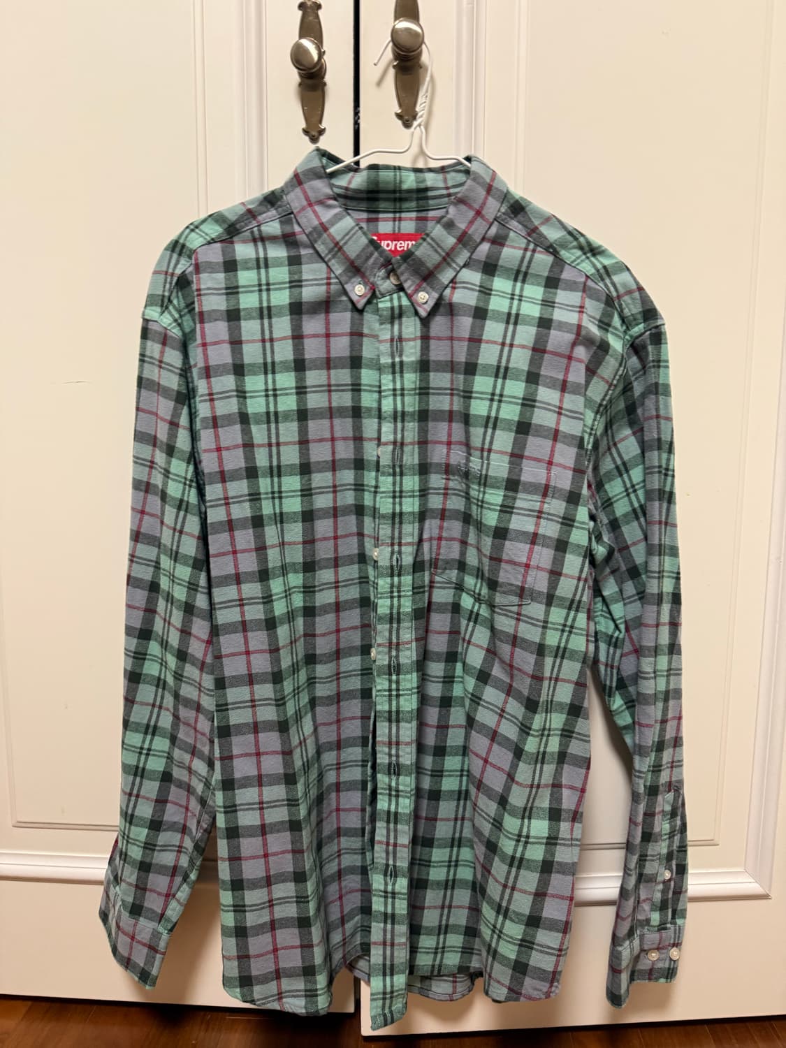 (새상품) 슈프림 플레이드 플란넬 셔츠 블루 - 24FW 상품이미지2