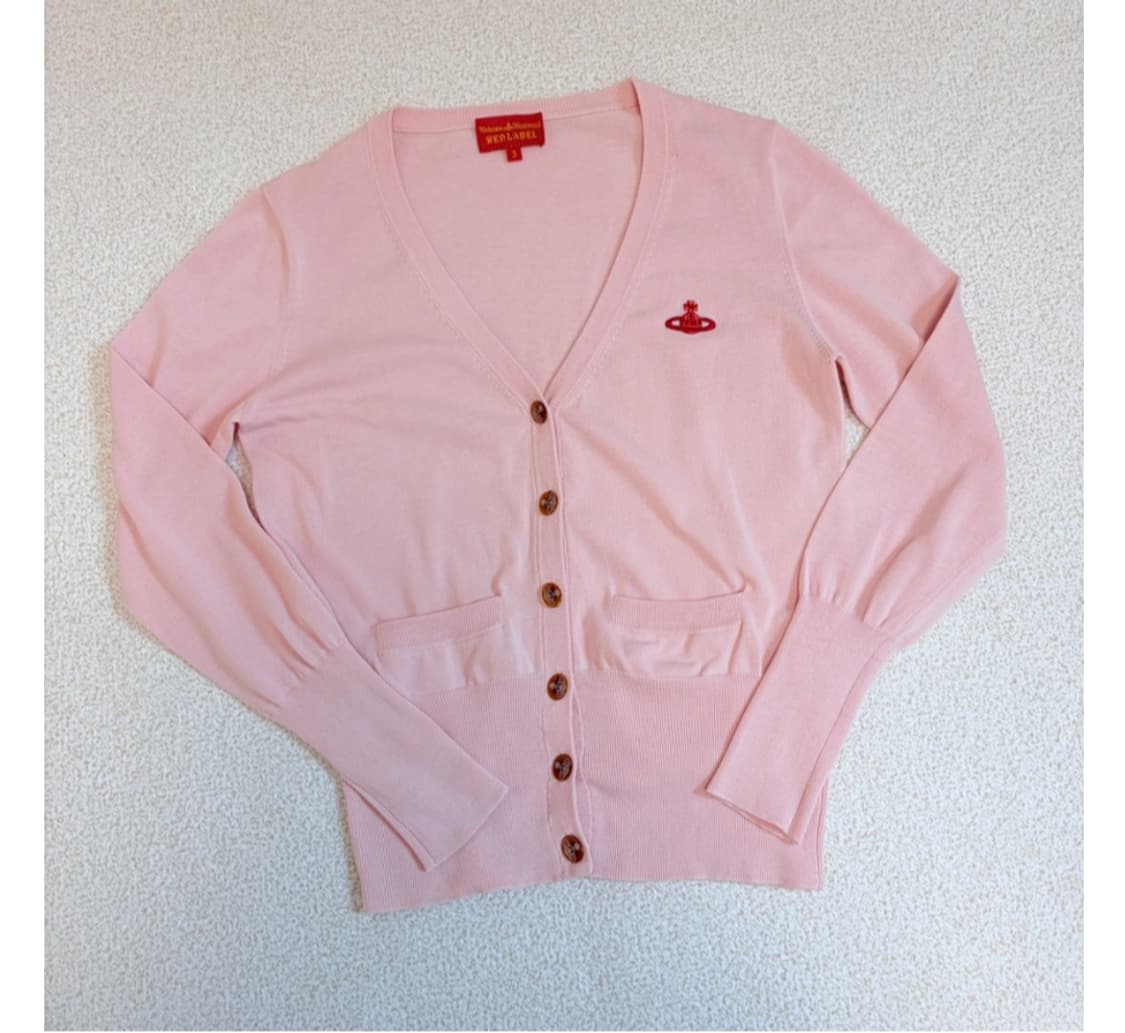 비비안웨스트우드 베이비핑크 가디건 상품이미지1