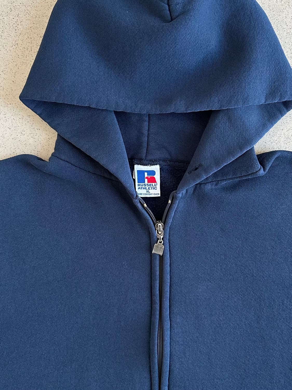 90s 빈티지 러셀 후드집업 네이비 XL 상품이미지6