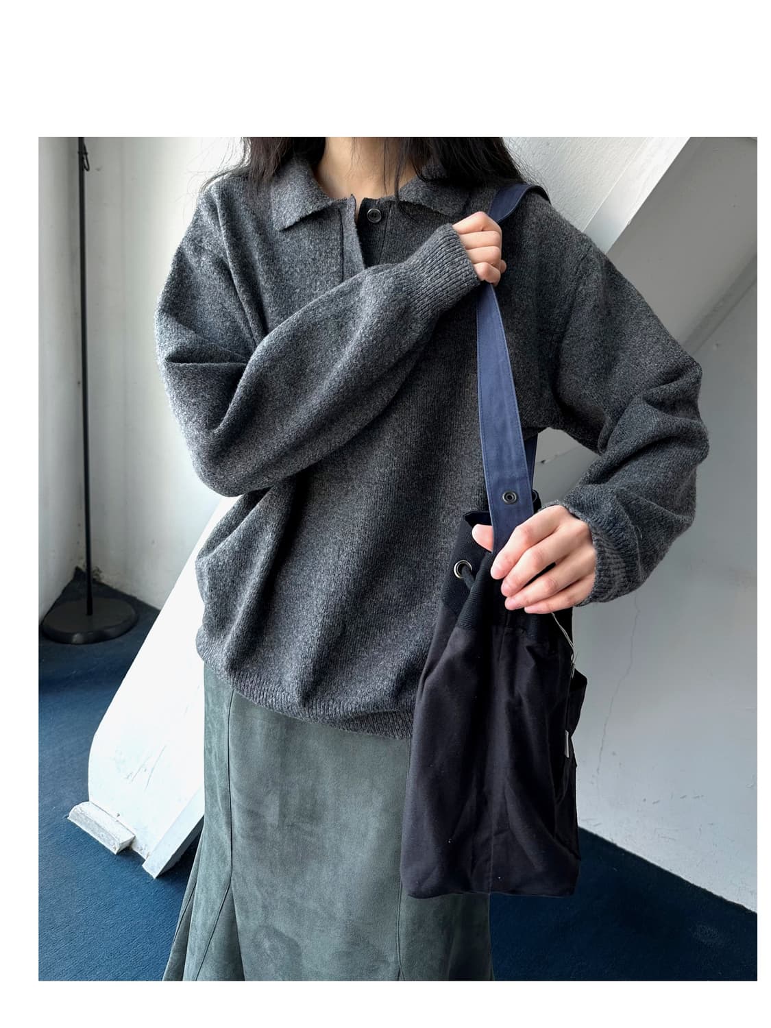 Cloudy touch polo knit top 상품이미지1