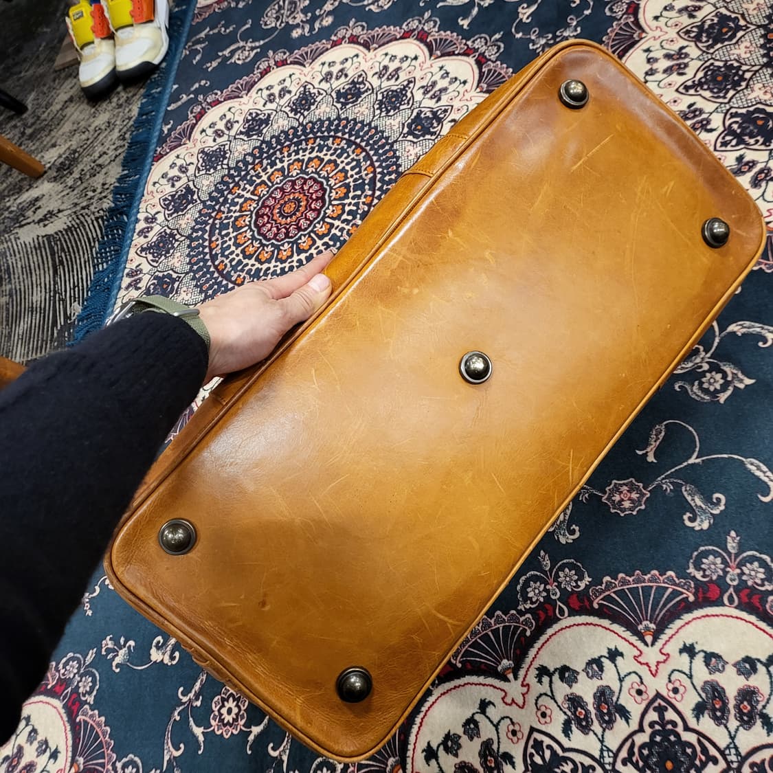 금강 올 레더 보스턴백 상품이미지8