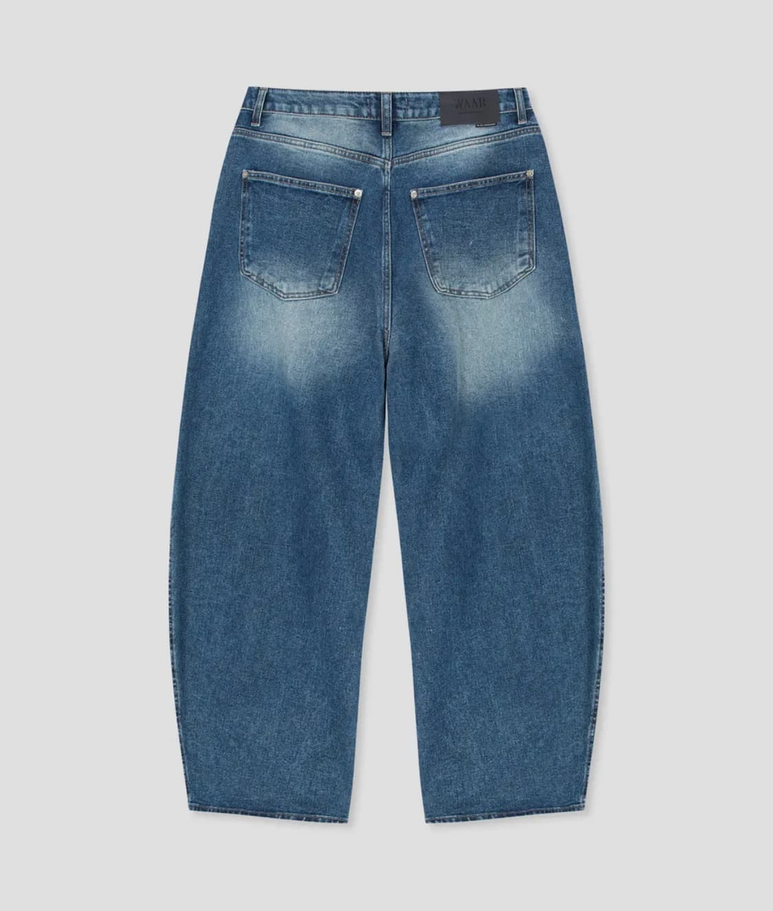 Waar 와르 커브드 와이드 데님팬츠 진청 상품이미지3