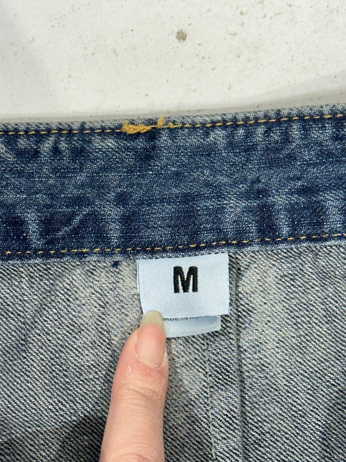 일본 빈티지 중청 카펜터 워싱 와이드 데님 팬츠 청바지 M  상품이미지7