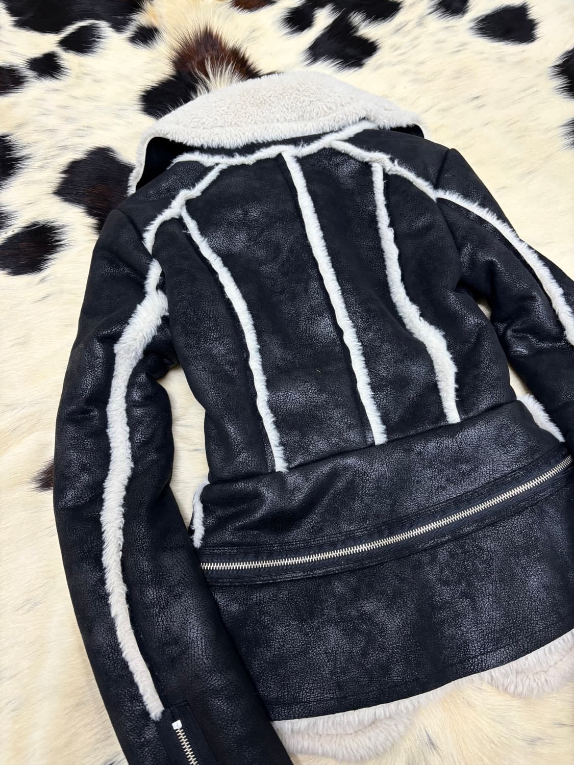 2000s Design Zip Detail Fur Trimming Sli 상품이미지9