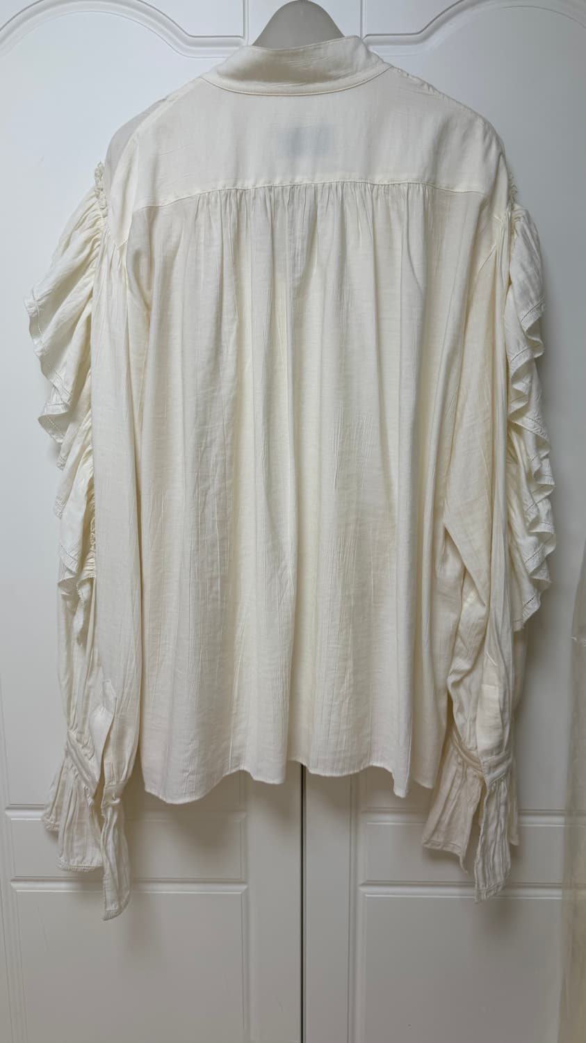 25 RECTO 브랜드의 아이보리 색상 프릴 블라우스 상품이미지2