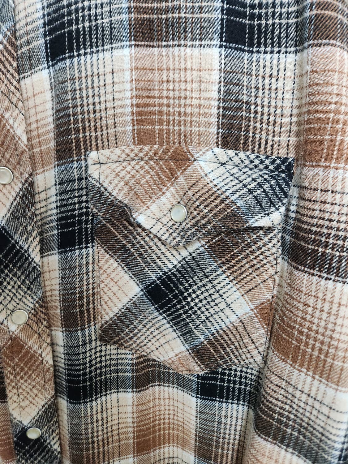 랭글러Wrangler 플란넬 웨스턴 셔츠 XL - S131 상품이미지5