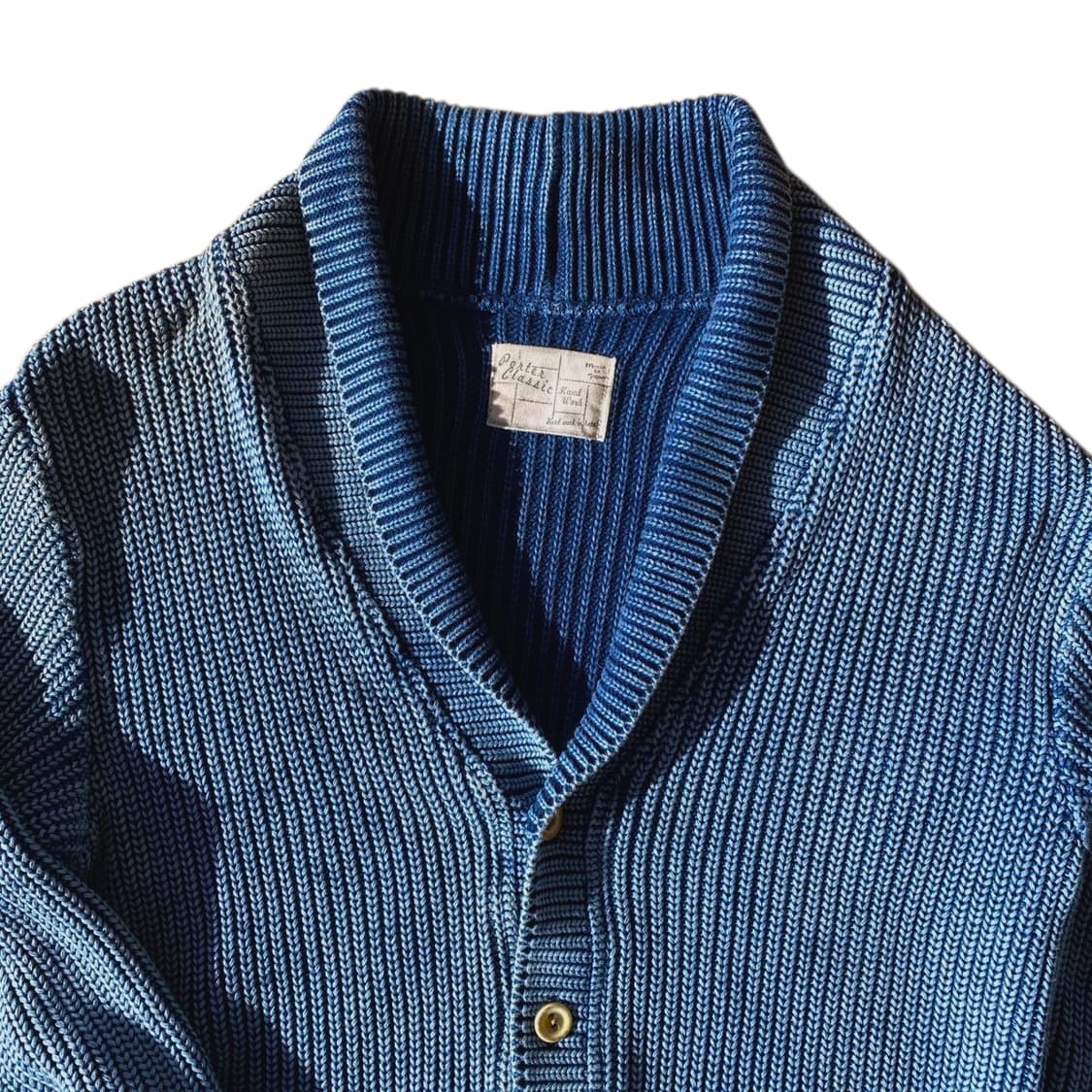 포터클래식 인디고 코튼 워시드 가공 가디건 상품이미지3