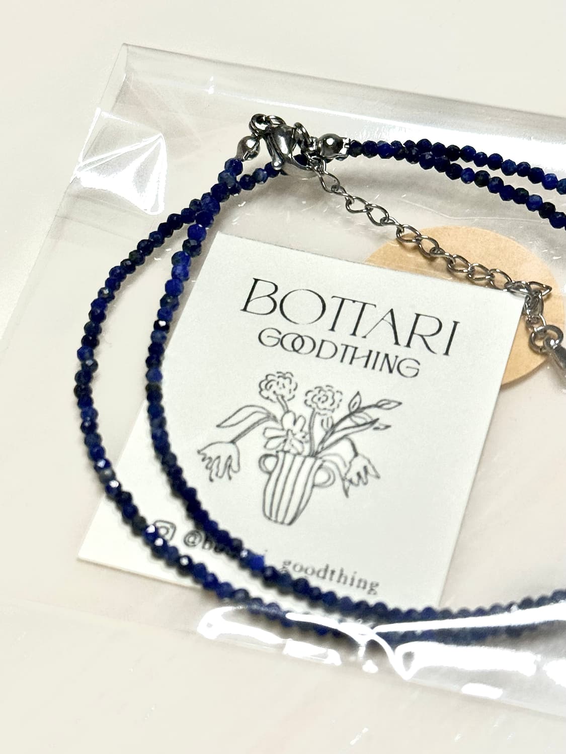 (핸드메이드) 천연석 라피스라줄리 원석목걸이 상품이미지1