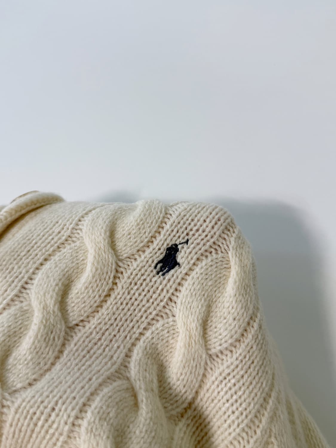 폴로 랄프로렌 신형 QR 캐시미어 울 아이보리 가디건 상품이미지5