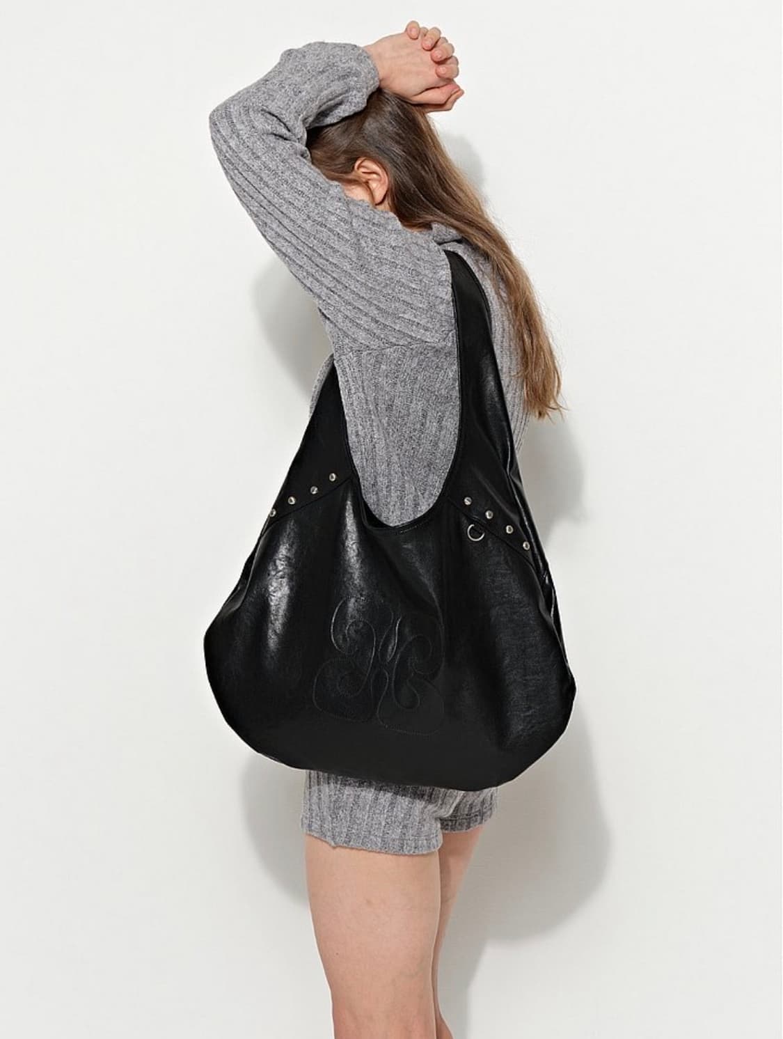 브라이튼 블랙 레더 숄더백 상품이미지1