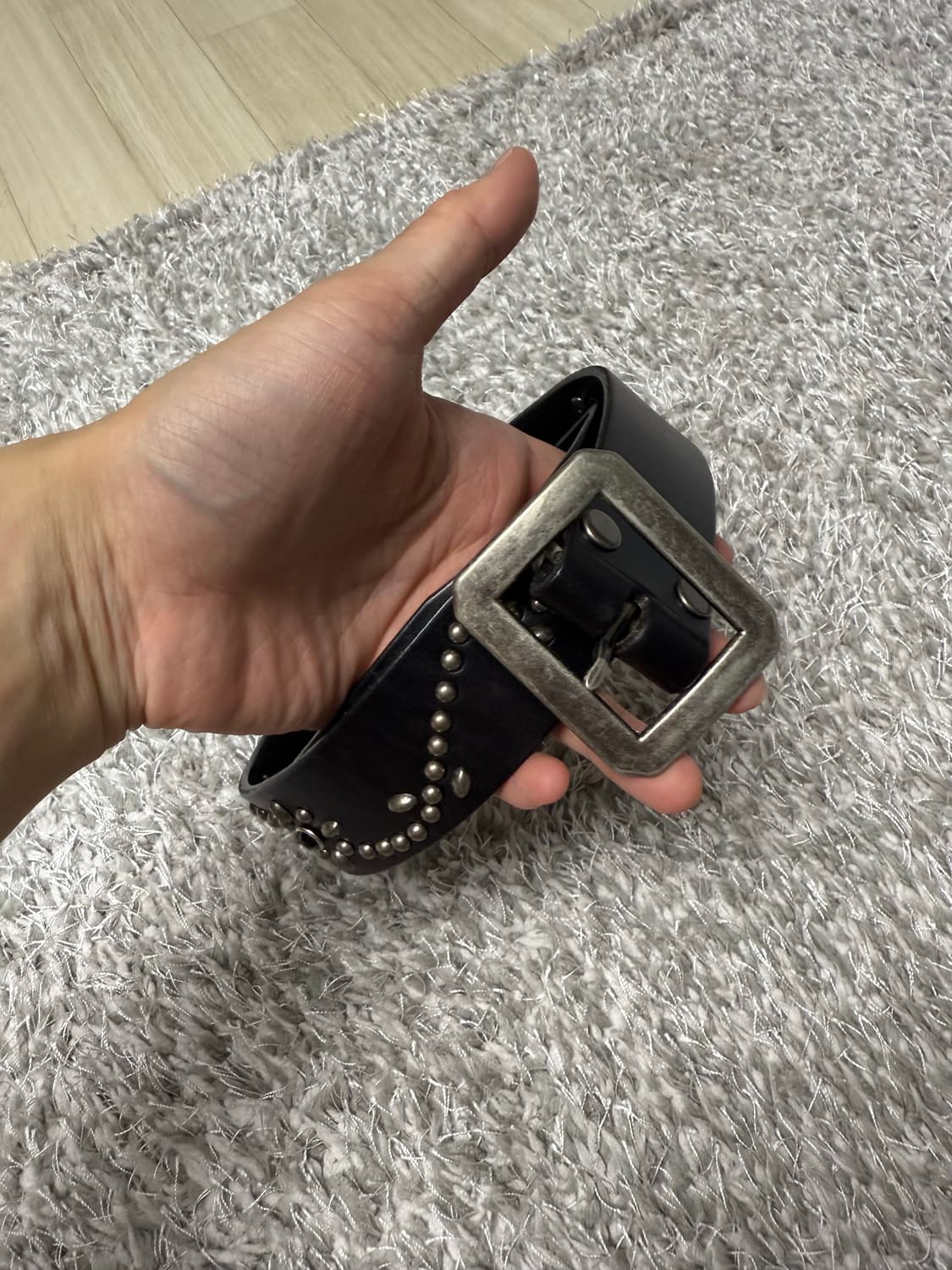 아웃스탠딩 벨트 OSTD STUD BELT TYPE 2_BLACK 상품이미지1