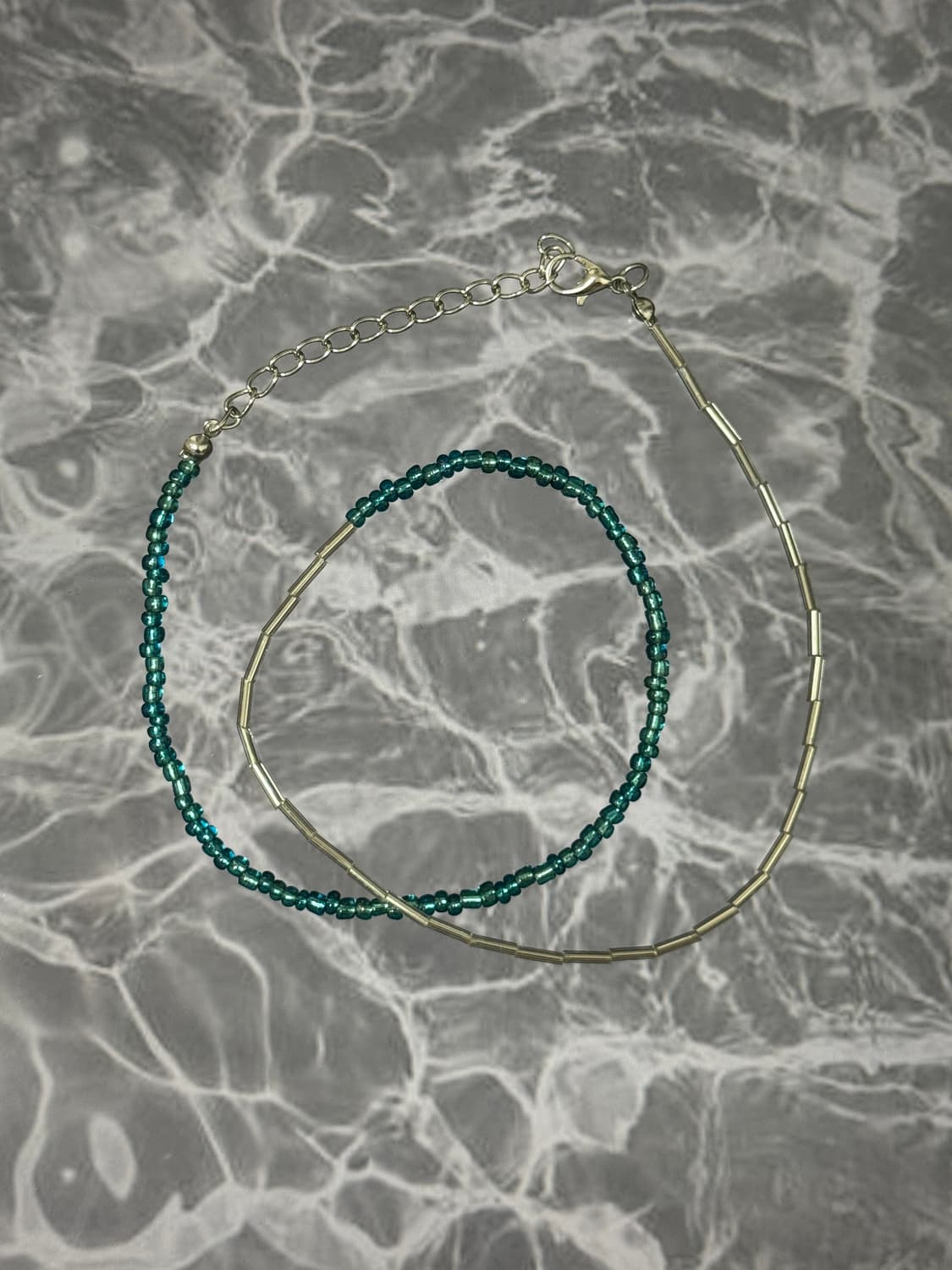 Ocean gleam 빈티지 비즈목걸이 상품이미지1