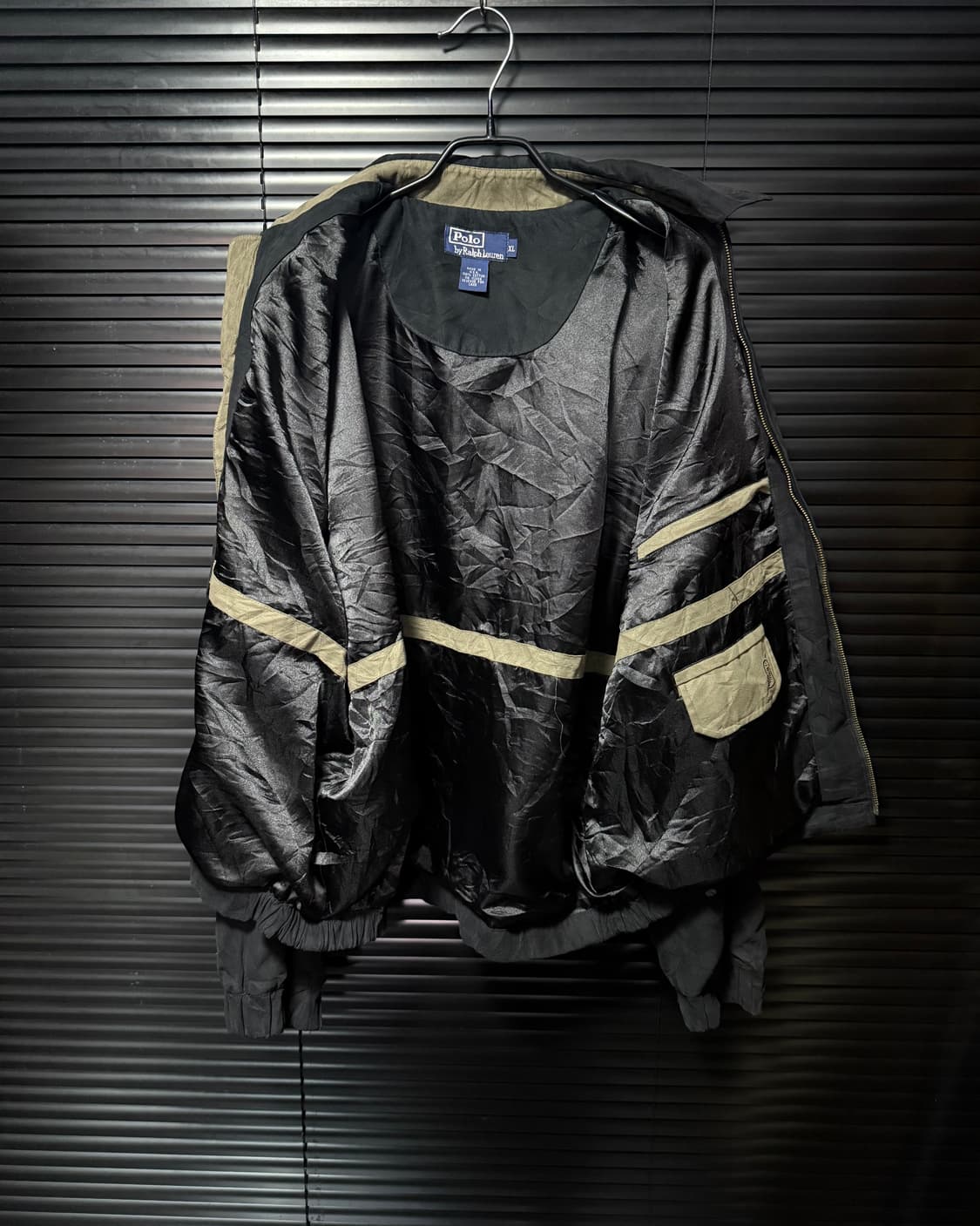 폴로 랄프로렌 블랙 스웨이드 블루종 봄버 점퍼 카라 자켓 XL 105 상품이미지7