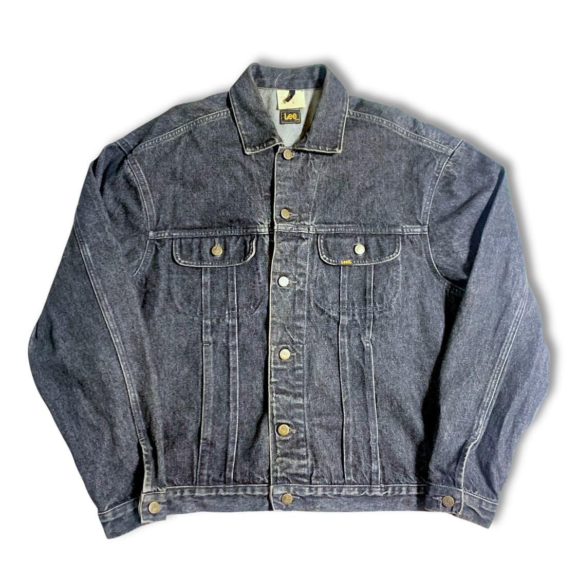 [L] 80s Lee denim black jacket 상품이미지1