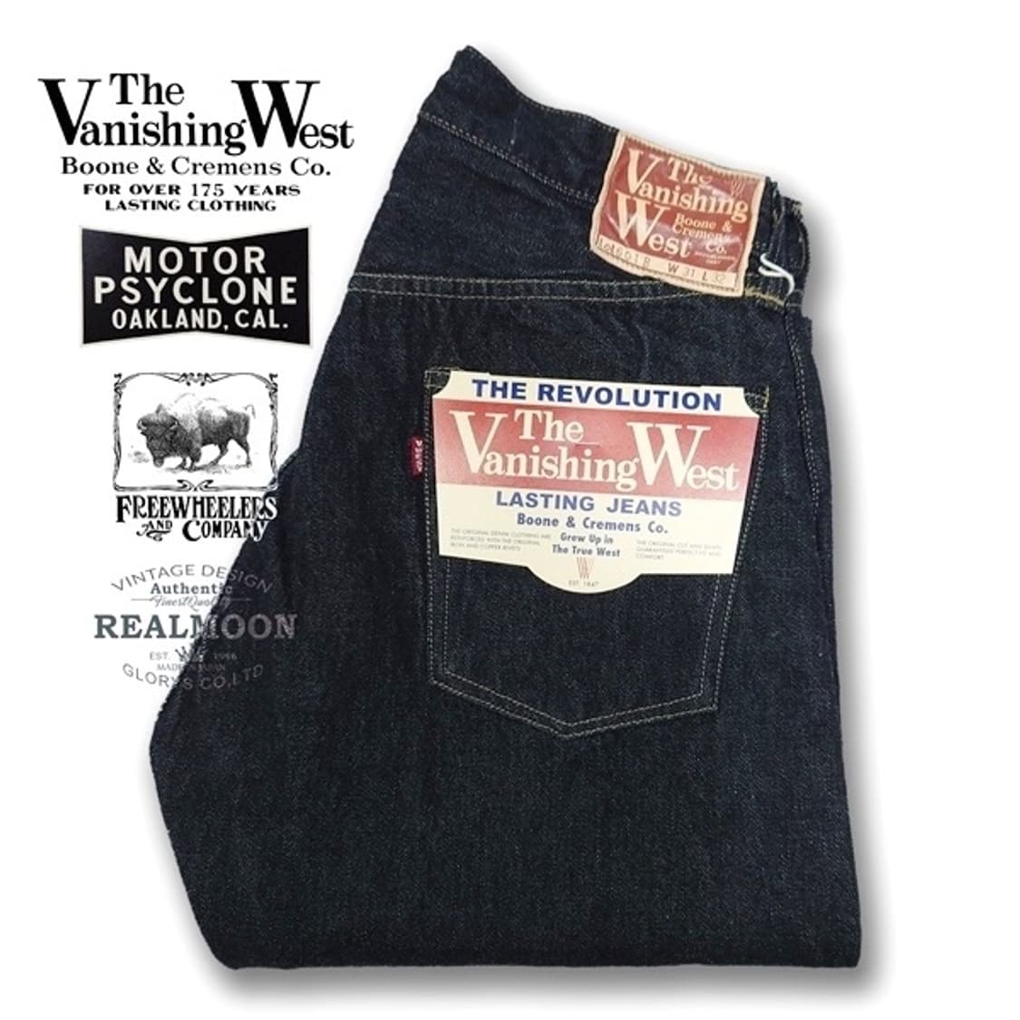 [34, 새상품]프리휠러스 Lot.601B 베니싱웨스트 데님 팬츠 상품이미지3