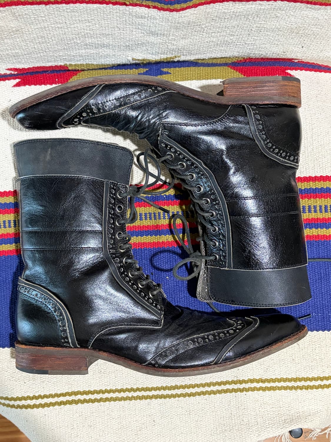 Western laceup boots / 웨스턴 레이스업 하이컷 부츠 상품이미지2