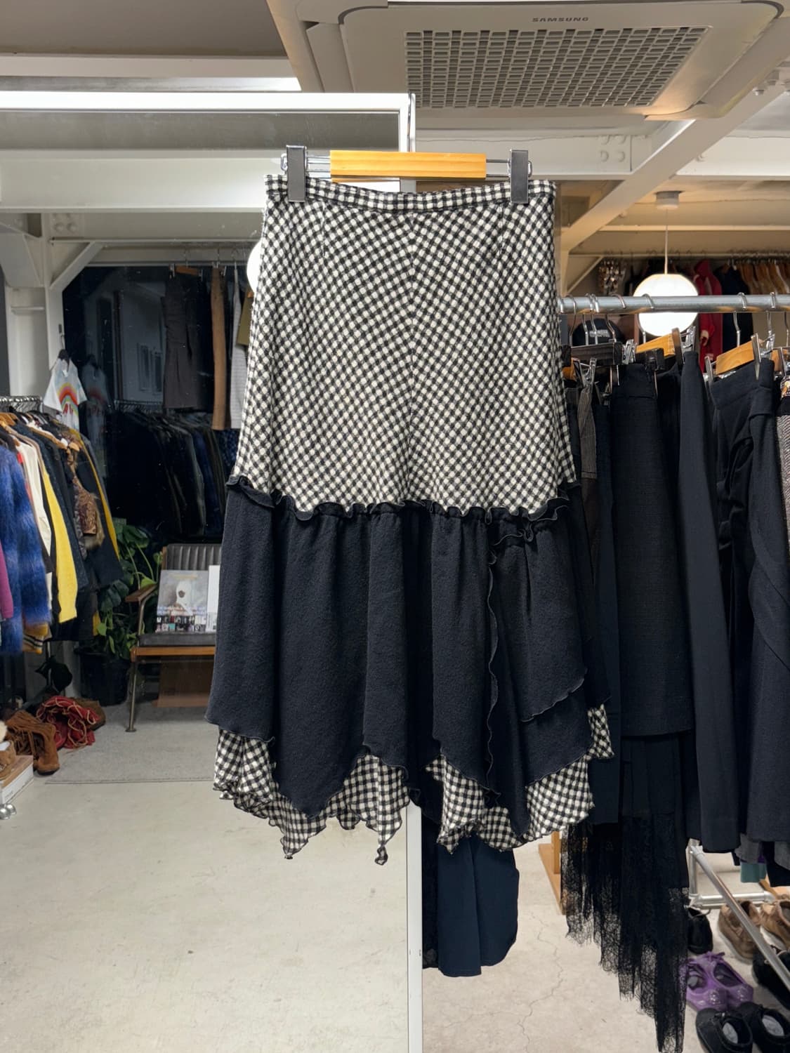 센소유니코 t.b 레이어드 플레어 울스커트 상품이미지1